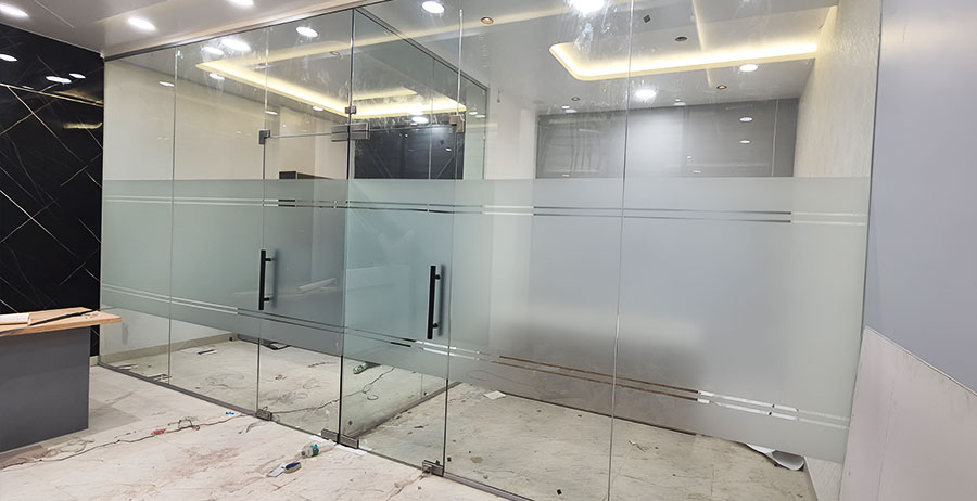 12mm Transparent Toughened Glass Partition