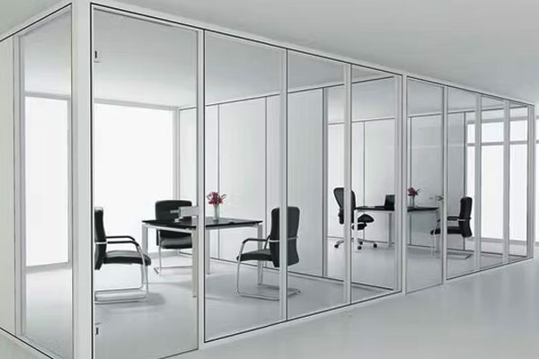 Aluminium-Framed Toughened Glass Partition