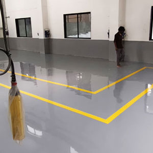 Epoxy flooring works