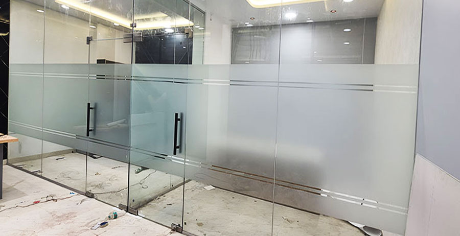 Plain Double Glass Door