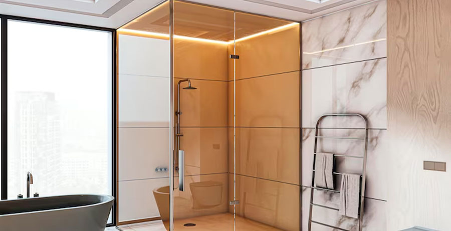 Slim Profile Glass Partition